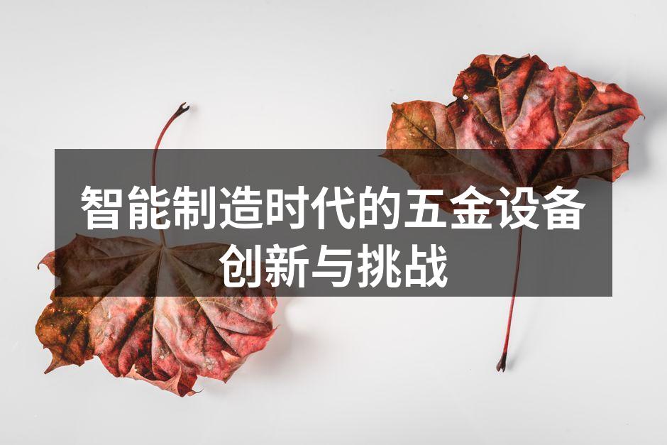 智能制造时代的五金设备创新与挑战